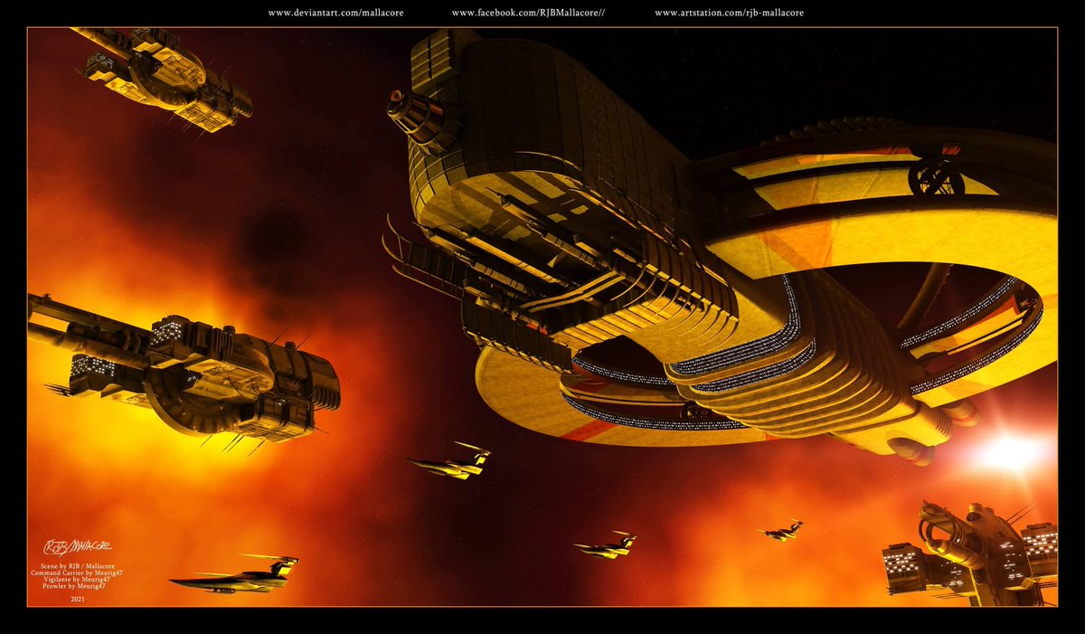 Daily dose of #Farscape Peacekeepers Command Carriers 
With a crew compliment of 50,000 . Many Peacekeepers lived their entire lives on one.