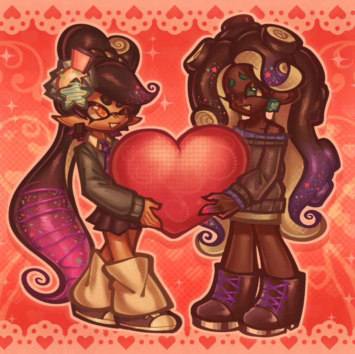 callie and marina 💘
happy (late) valentine's day xd 
#splatoon