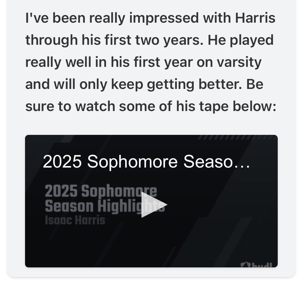 Isaac Harris tweet media