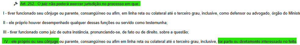 Zperzandi's tweet image. O CPP proíbe expressamente que o Moraes atue em caso sobre vazamento de dados da sua esposa. É um impedimento claríssimo.

A Lei não vale mais nada no Brasil, o que vale é a vontade dos Supremos.

Isto aqui não é um Estado de Direito.