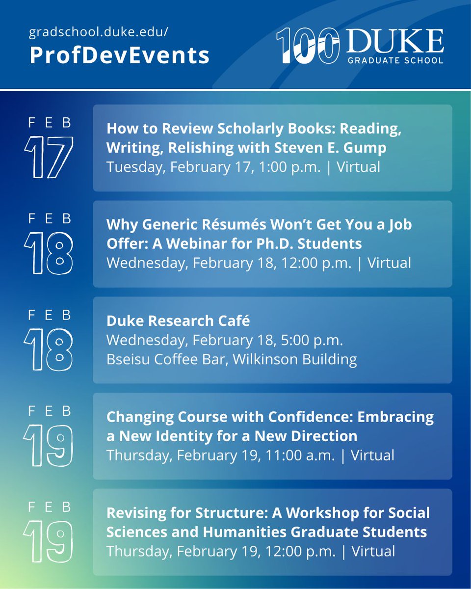 Duke Graduate School tweet media