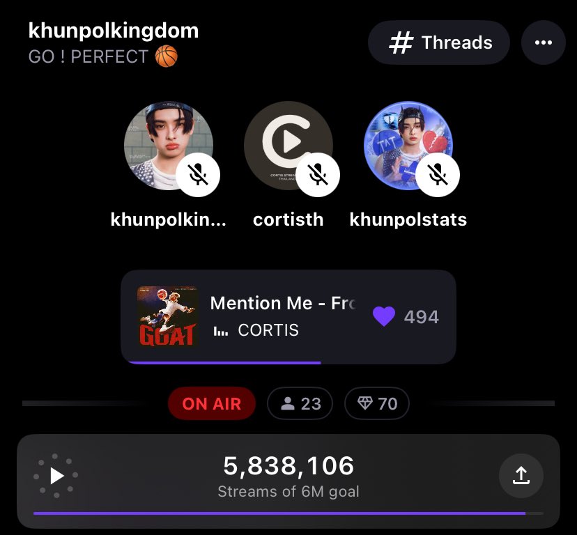 จบไปแล้วสำหรับการคอลแลปบน stationhead ขอขอบคุณบ้าน <a href="/khunpolkingdom/">Khunpolkingdom</a> @khunpolstats มาก ๆ ที่มาชวนคอลแลปกันค่ะ 🤍

ขอบคุณ BEUS และ COER ที่มาสตรีมด้วยกันด้วยนะคะ ทุกคนเก่งมาก! ☺️👏

#KHUNPOL #Perfect_PUNxKHUNPOL
#CORTIS #코르티스 #สตรีมเด็กโหลดต่ำ