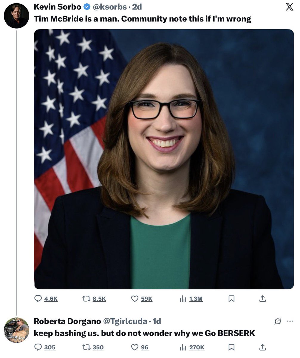 15VRSC's tweet image. The day before murdering his family and maiming others, [@Tgirlcuda] Roberta threatened violence sticking up for @Rep_McBride!