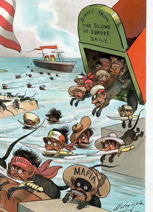 I love this cartoon because half of their descendants are now screaming about being heritage Americans and demanding special treatment.