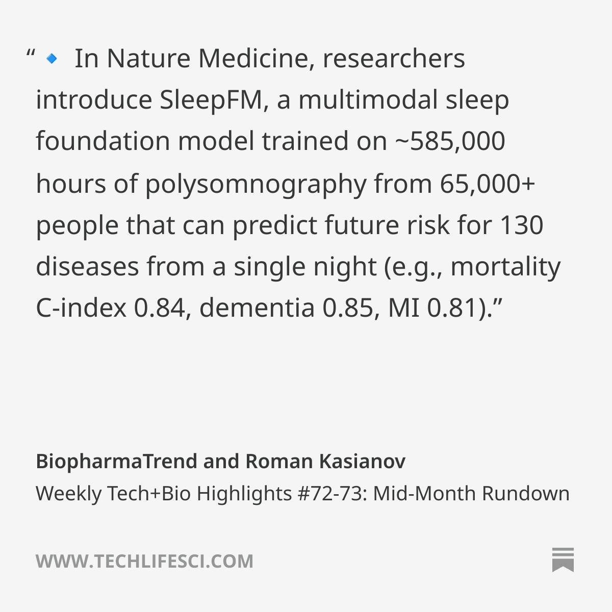 BiopharmaTrend's tweet photo. February has been a busy month for tech developments in bio. A few things to highlight from a new "meaty" issue of the Where Tech Meets Bio newsletter that our just sent out to 11k+ subscribers:

- @IsomorphicLabs’ benchmarking of its drug design engine,

- Takeda’s multi-year AI drug discovery partnership with Iambic Therapeutics,

- Generate:Biomedicine's filing for an IPO,

- Eli Lilly and Company’s up to $2.4B Orna Therapeutics deal to enter in vivo CAR-T,

Sanofi’s fast-moving CEO change,

and much more…

To note—the launch of a new startup (backed by a16z/Menlo’s Anthology) and its “integrated biology environment” lab for running biomedical research.

The newsletter also features a new contribution piece from a global contract research firm @ICONplc on how digital health technologies are moving from pilots into core clinical development strategy, plus a short Women and Girls in Science Day roundup focused on prominent women working across the AI and life science stack.

Check it out! Link in the profile ☝️