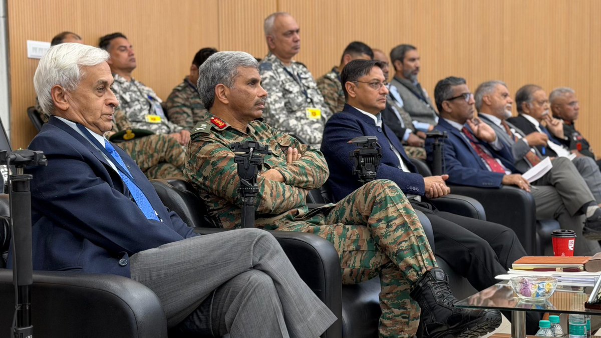 westerncomd_IA's tweet photo. Western Command commenced a two-day strategic seminar with eminent Subject Matter Experts in attendance, to examine the full spectrum of multidomain operations.

Lt Gen #ManojKumarKatiyar, PVSM, UYSM, AVSM, Army Commander, Western Command, underscored the imperative of staying ahead of the curve in the rapidly transforming character of warfare and commended the distinguished panel for driving sharp, future-focused deliberations.

Focused dialogue. Sharper readiness. Decisive advantage in tomorrow’s battlespace.

@adgpi @HQ_IDS_India 

#WesternCommand #IndianArmy #FutureWarfare