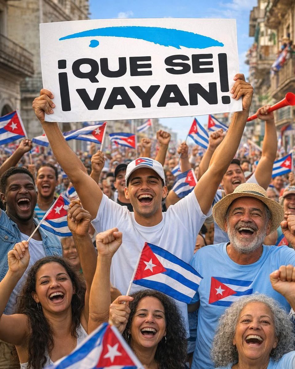 Cuba 🇨🇺 

Cubanos dentro y fuera de la isla lanzan esta campaña por una Cuba libre y prospera. 
¡Que se vayan!