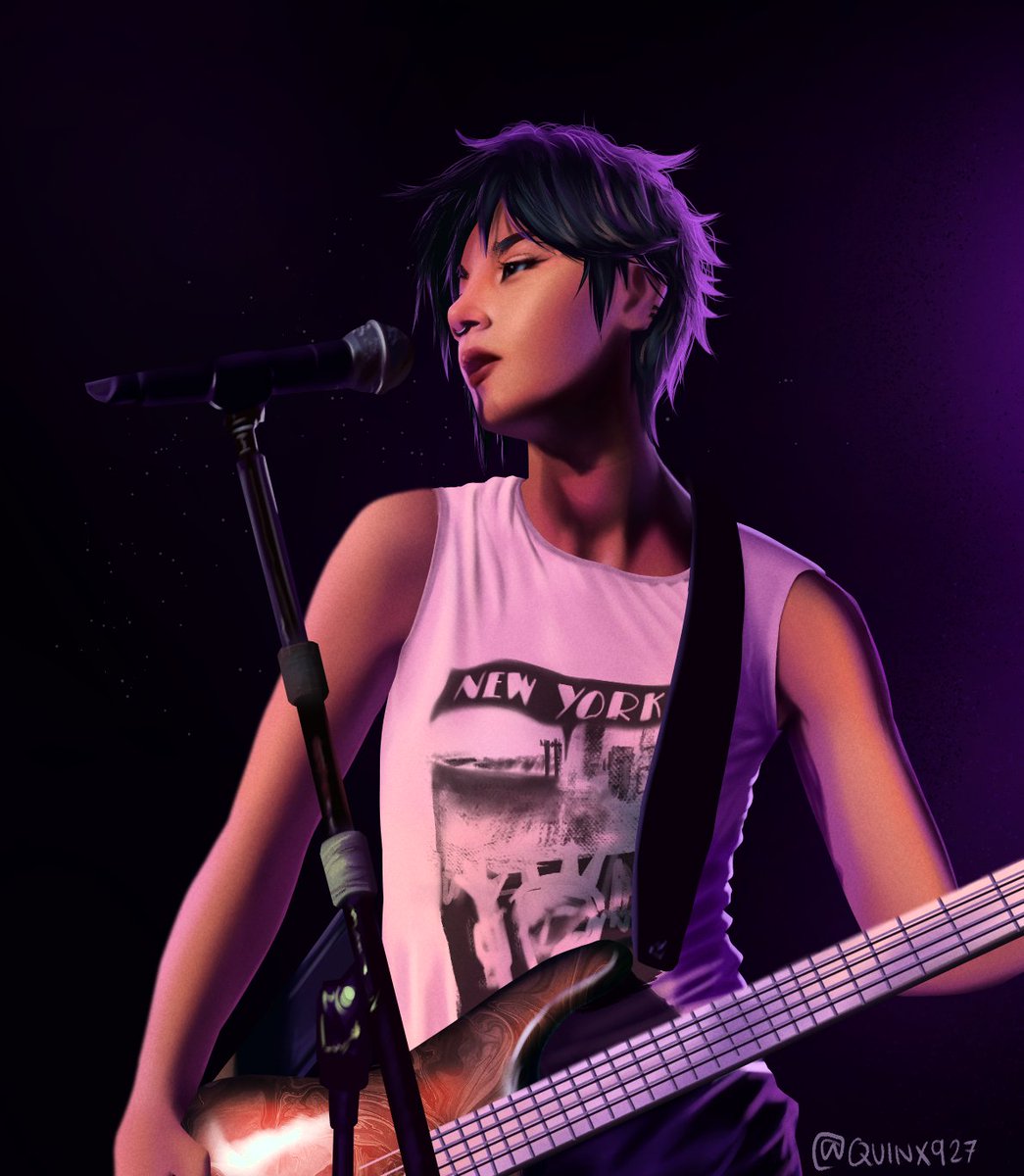 quinx927's tweet photo. Rock-star Vis'🎸

after seeing absolute bullshit on my timeline, had to cleanse myself tbh and u prolly do too. so have some visi fanart. 

#invisigal #dispatch #invisigalfanart #dispatchfanart https://t.co/sFUoQJpVZO
