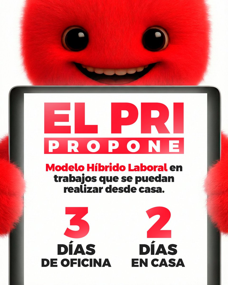 PRI_Nacional's tweet photo. Por una mejor calidad de vida, modelo híbrido en trabajos que se puedan realizar desde casa. https://t.co/tCroNxep0O