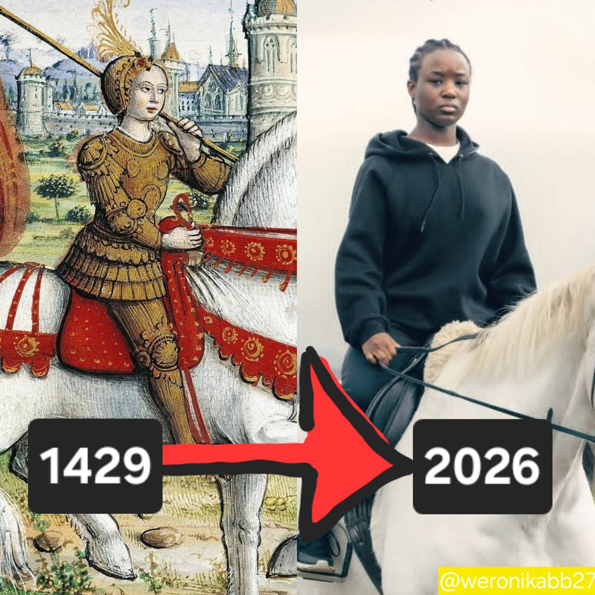 SirenesFR's tweet image. 🔴 FLASH | La noire Mandipa Kabana incarnera Jeanne d’Arc dans l’adaptation de la pièce “Saint Joan” de George Bernard Shaw. 🏇