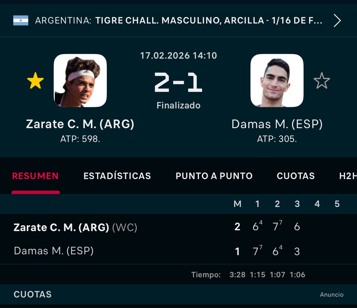 Que grande mi pupilo, recuerden su nombre Carlos María Zárate, revés descomunal y muy buena cabeza