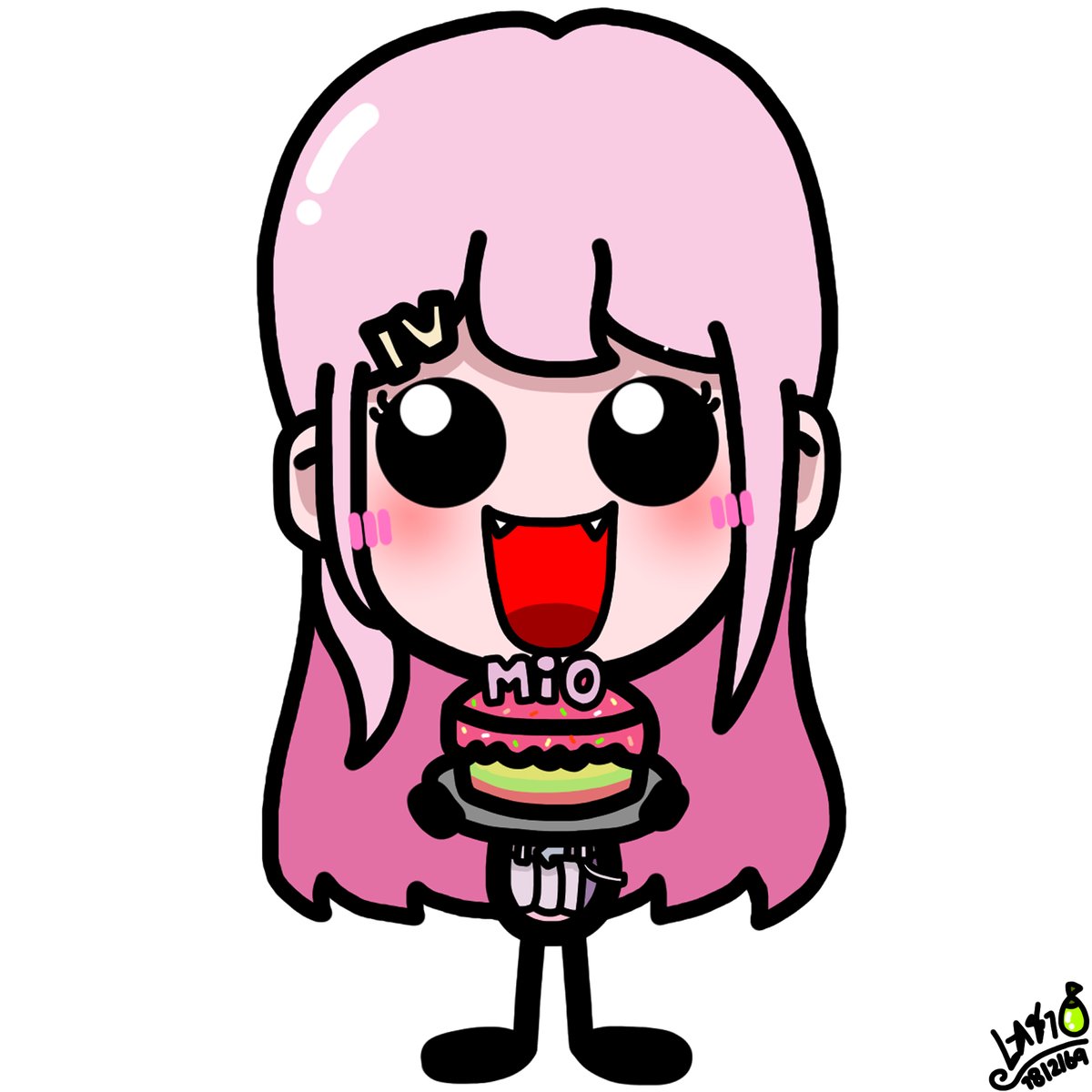 Hapi Hapi birthday นะครับคุณมิโอะ~🎂🩷✨🎁
<a href="/nbMeowCatz/">Natsubi Miyao (みやお）</a> 
#MiMeowArt