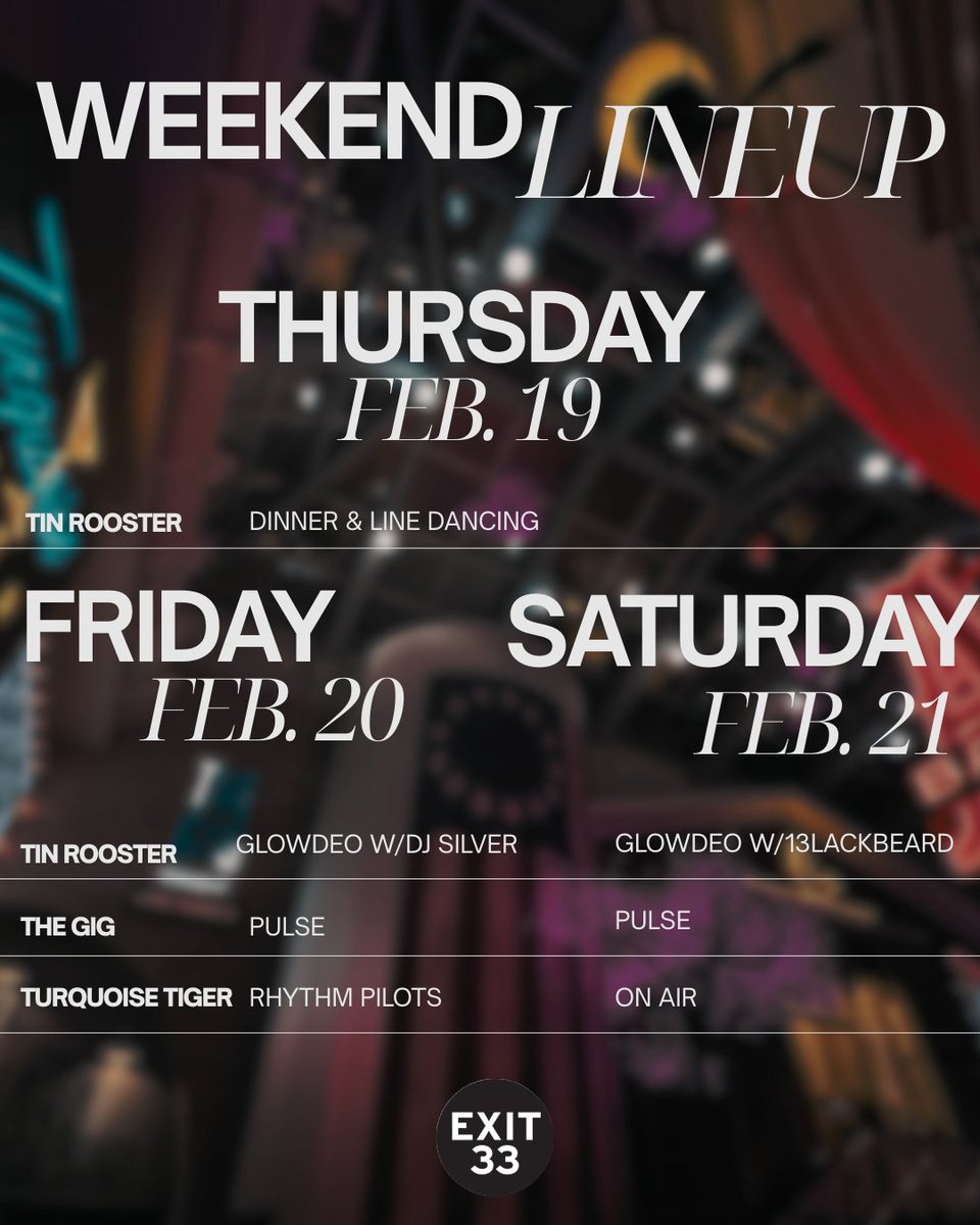 Exit 33 | Nightlife tweet media