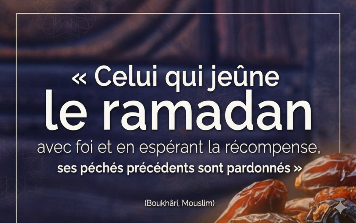 _Monotheismefr's tweet photo. Suite aux observations effectuées, le croissant de lune marquant le début du mois de Ramadan a été aperçu. Ainsi, le premier jour de jeûne aura lieu le mercredi 18 février 2026.

Qu'Allah (esi) accepte nos bonnes actions en ce mois béni. https://t.co/azO40J9m2R