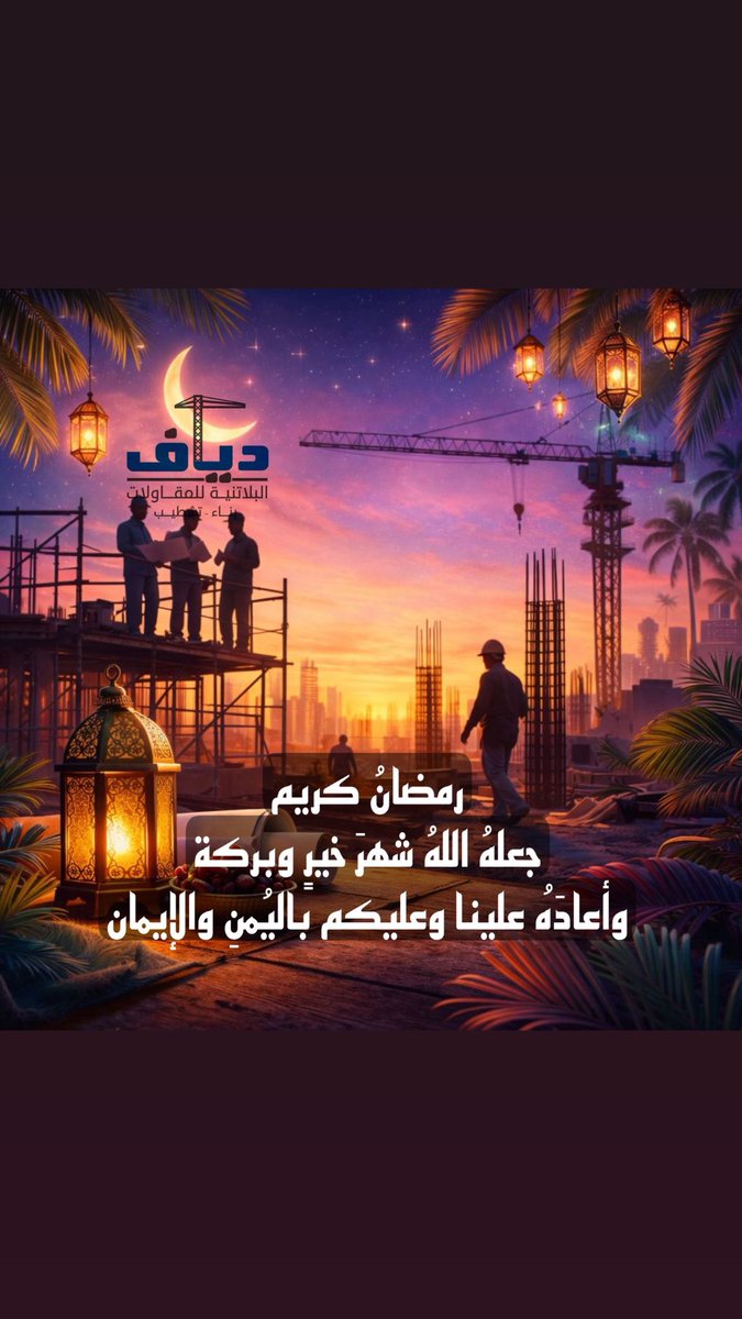 Diafplatinum's tweet photo. رمضان كريم 

تقبل الله صيامكم وقيامكم 

#رمضان_كريم #دياف #مقاولات #جدة #أبحر_الشمالية https://t.co/jEVPoFxuyK
