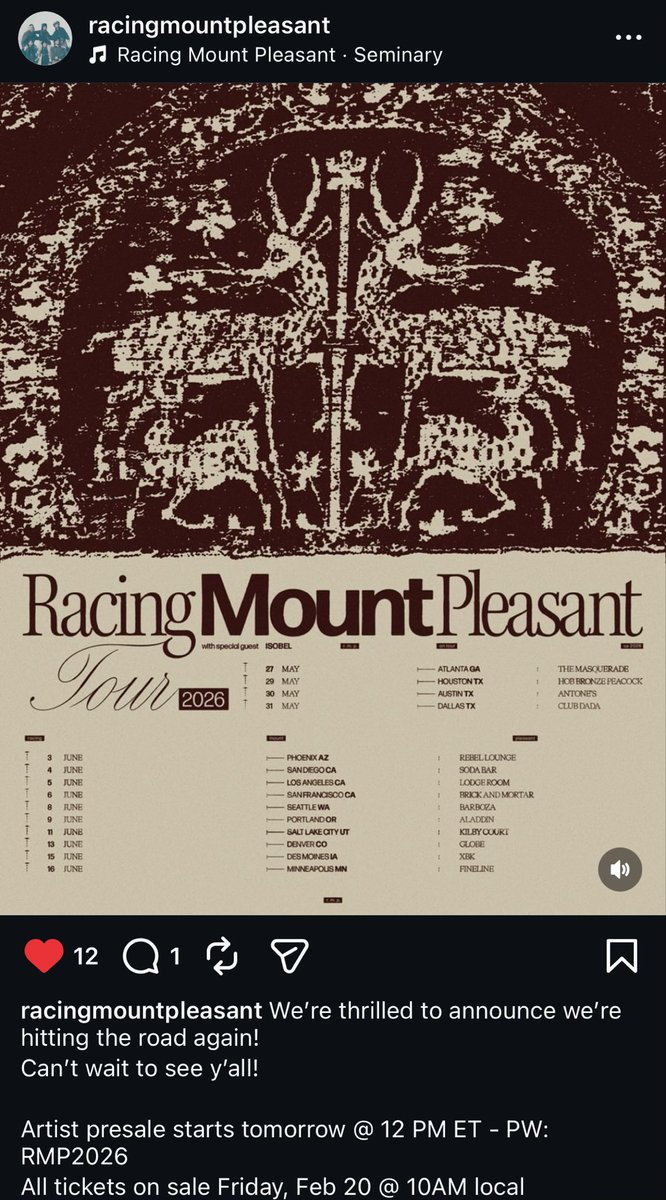 rmp_updates's tweet photo. racing mount pleasant are going on tour again! hurray! https://t.co/FUHcGzj9j6