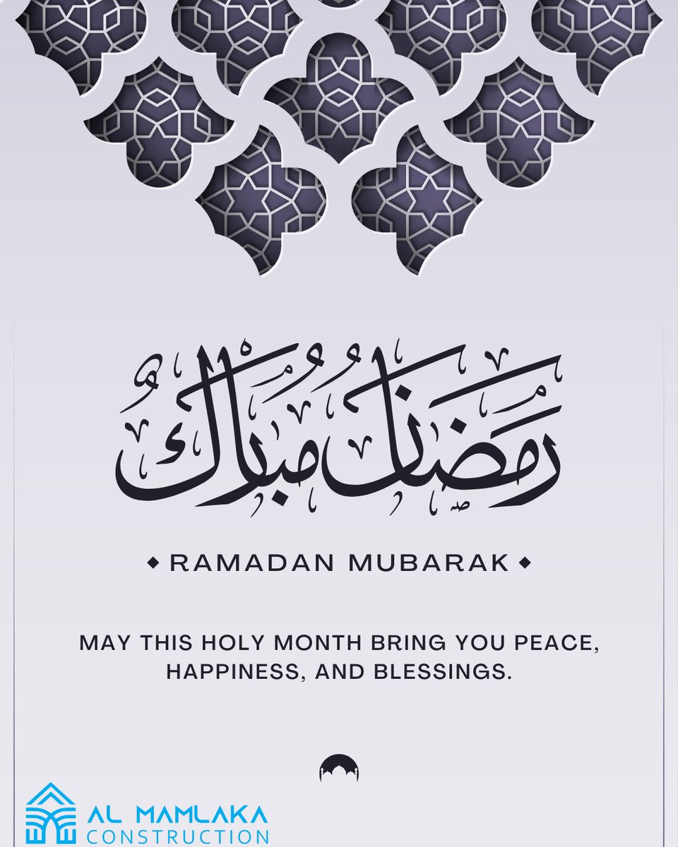 almamlakafm's tweet photo. Ramadan Mubarak! May this blessed month bring peace, mercy, and endless blessings to you and your family.

#almamlaka
#Ramadan 
#Ramadan2026 
#RamadanKareem 
#blessings
#Allahuakbar
#alhamdulillah 
#Peace 
#holymonth https://t.co/Iua5umbRir