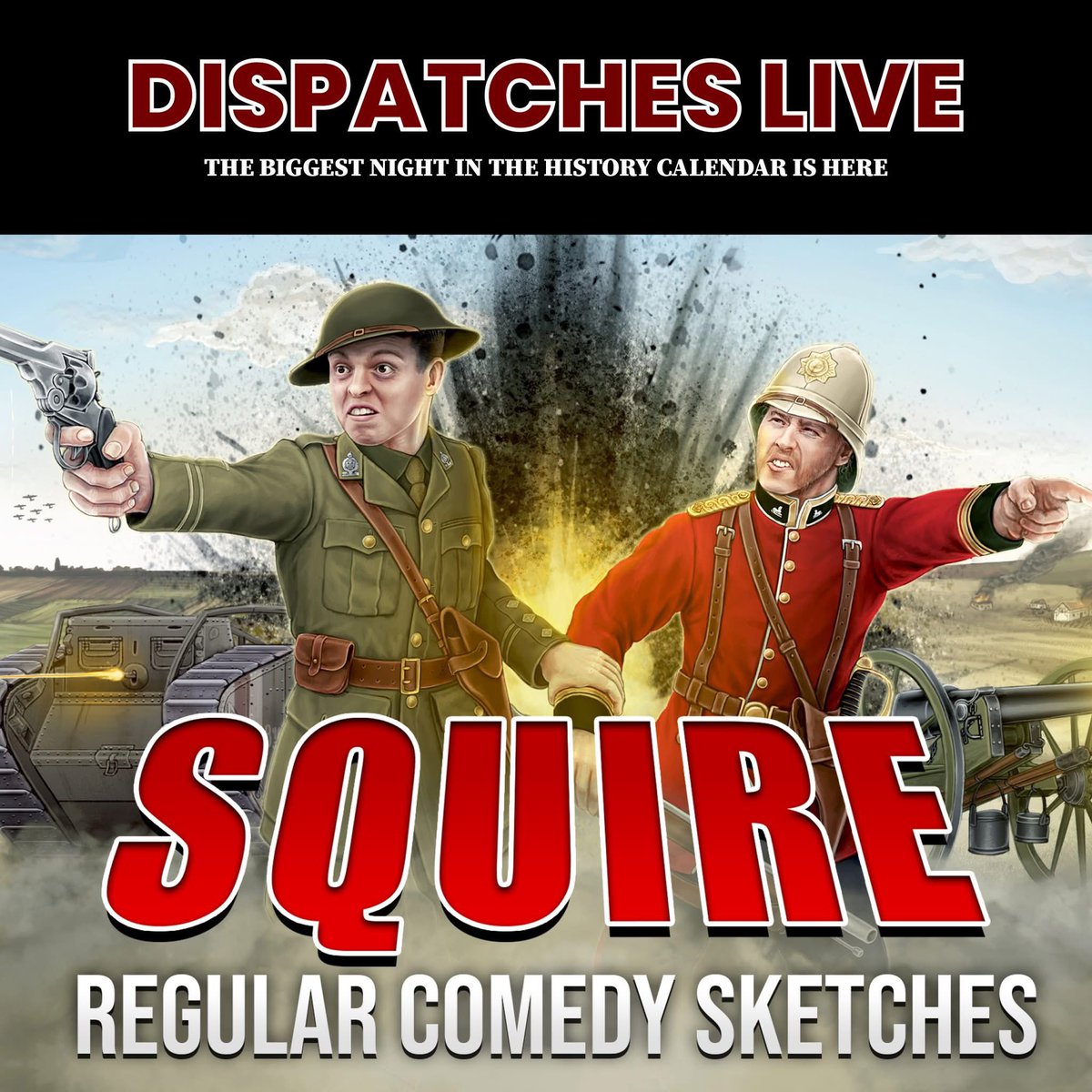 Squire — the popular YouTube historians — are coming to Dispatches Live. Join Ollie Goss and Bill Mumford in person and save 20% when you book now.

BOOK NOW: DispatchesLiveTalks.eventbrite.com

<a href="/SquireFlyer/">Squire</a> <a href="/HistoryBangPod/">History Bang</a> <a href="/almurray/">Al Murray 🇺🇦</a>