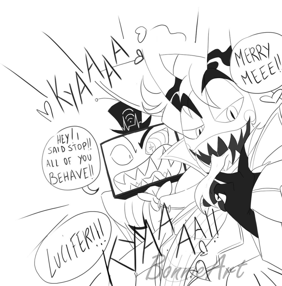 _BonnieArt_92's tweet photo. Now, let's be honest! 🐒🐒
The power of fangirling🔥
#HazbinHotel #HazbinHotelVox #LuciferMorningstar #HazbinHotelLucifer #voxpopuli https://t.co/pUNP63DEOz