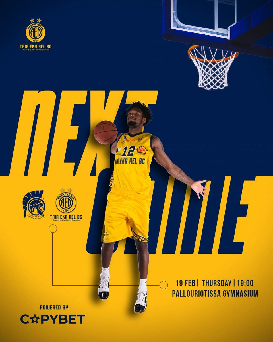 ael_bc1967's tweet photo. 🏀 NEXT GAME
🏆Cup Quarter Final (Knock-Out)
🆚 Achilleas Kaimakli
📅 Thursday, 18 February
🕖 19:00
🏟 Gymnasium Pallouriotissa
📺 YouTube - Cyprus Basketball Federation
📲#AELBC #ACHAEL #NextGame #TheQueen #CyprusBasketball https://t.co/6YPHV6gLXo