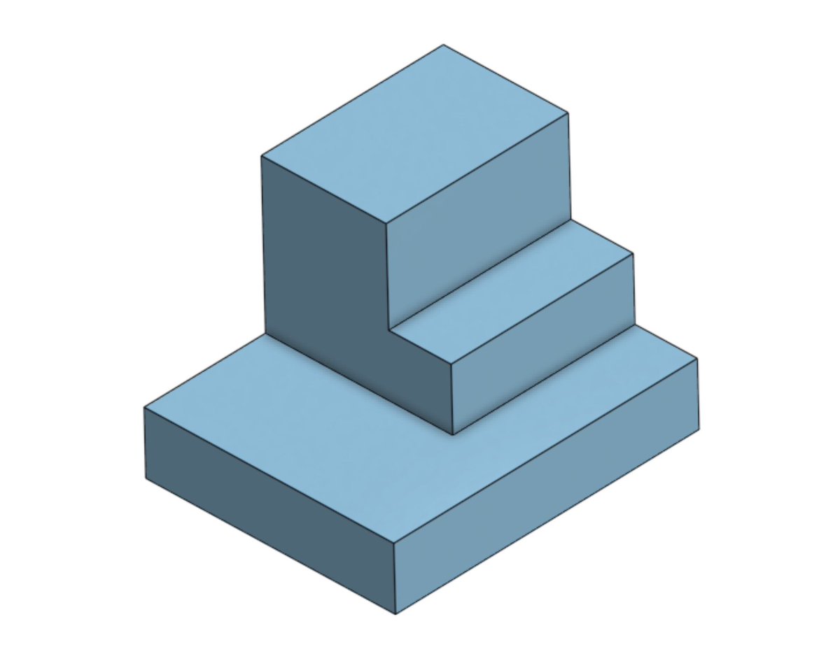 I created a 3D model of my engineering drawing classwork (isometric drawing) using Onshape.