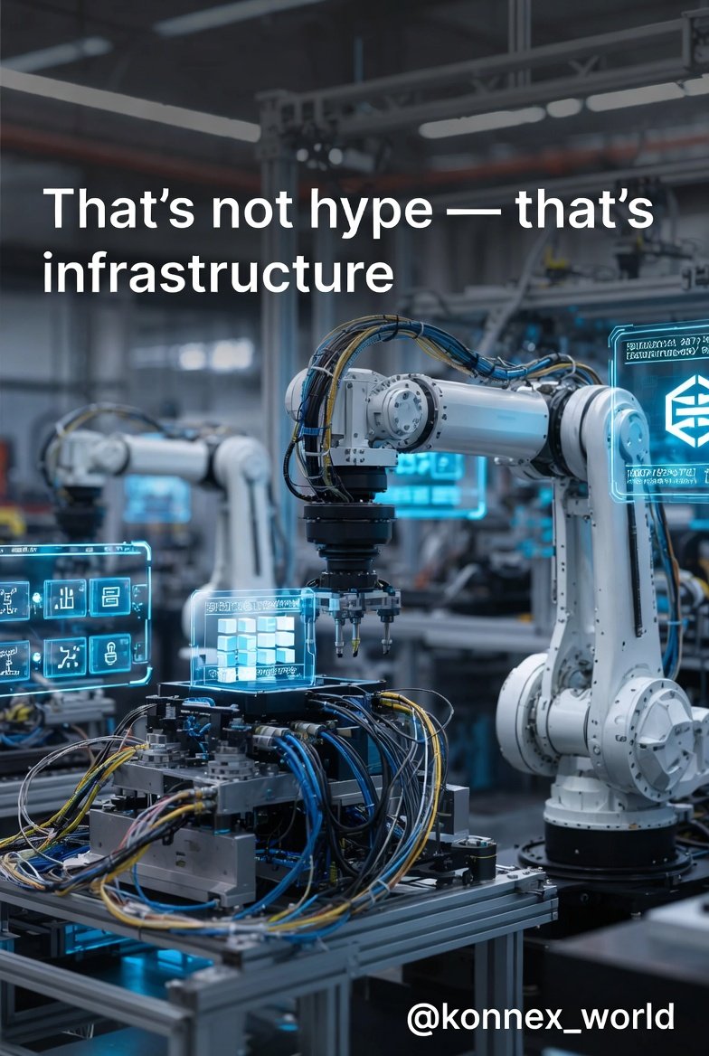 Most crypto projects talk about “real world utility.”
<a href="/konnex_world/">Konnex</a> is literally connecting robots to blockchain.
Physical work. Verified. Settled automatically.
That’s not hype — that’s infrastructure.