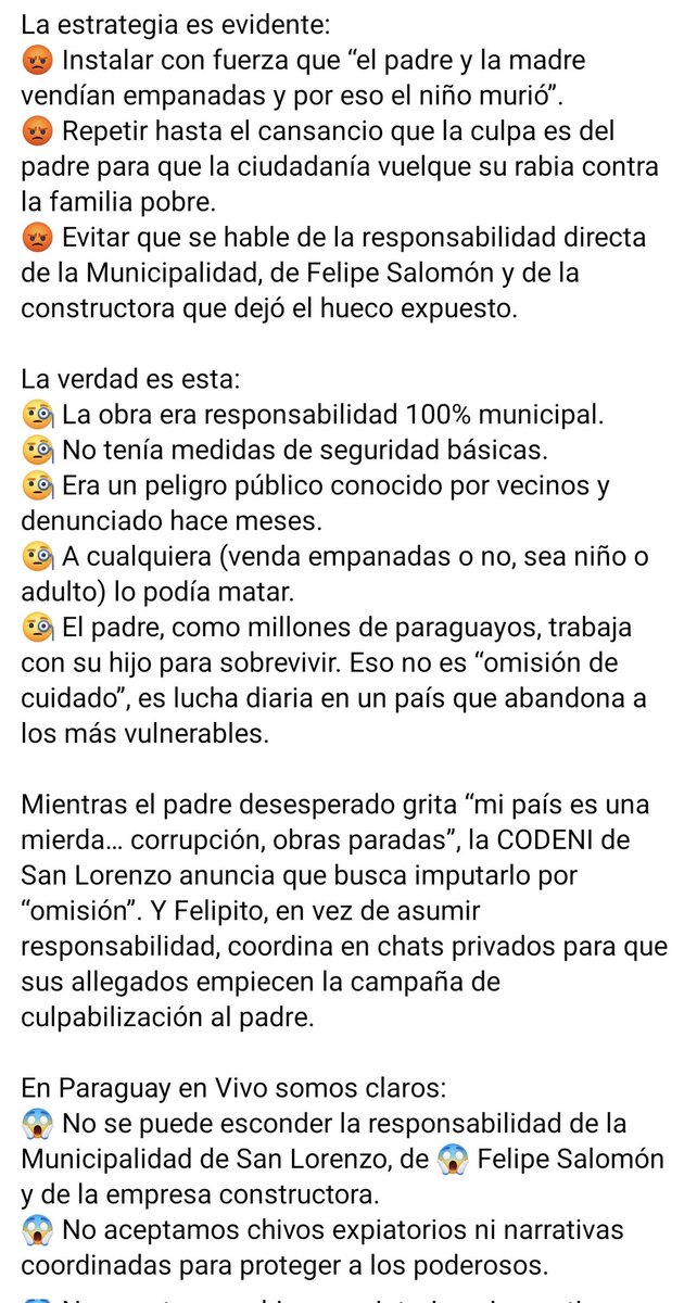jfergo86's tweet photo. Filtran chat donde el Intendente de San Lorenzo Felipito Salomon opera con un grupo de aliados para instalar la culpa de la desaparición de Tobias.

Hay que ser HDP en serio https://t.co/mZ9bgOkuij