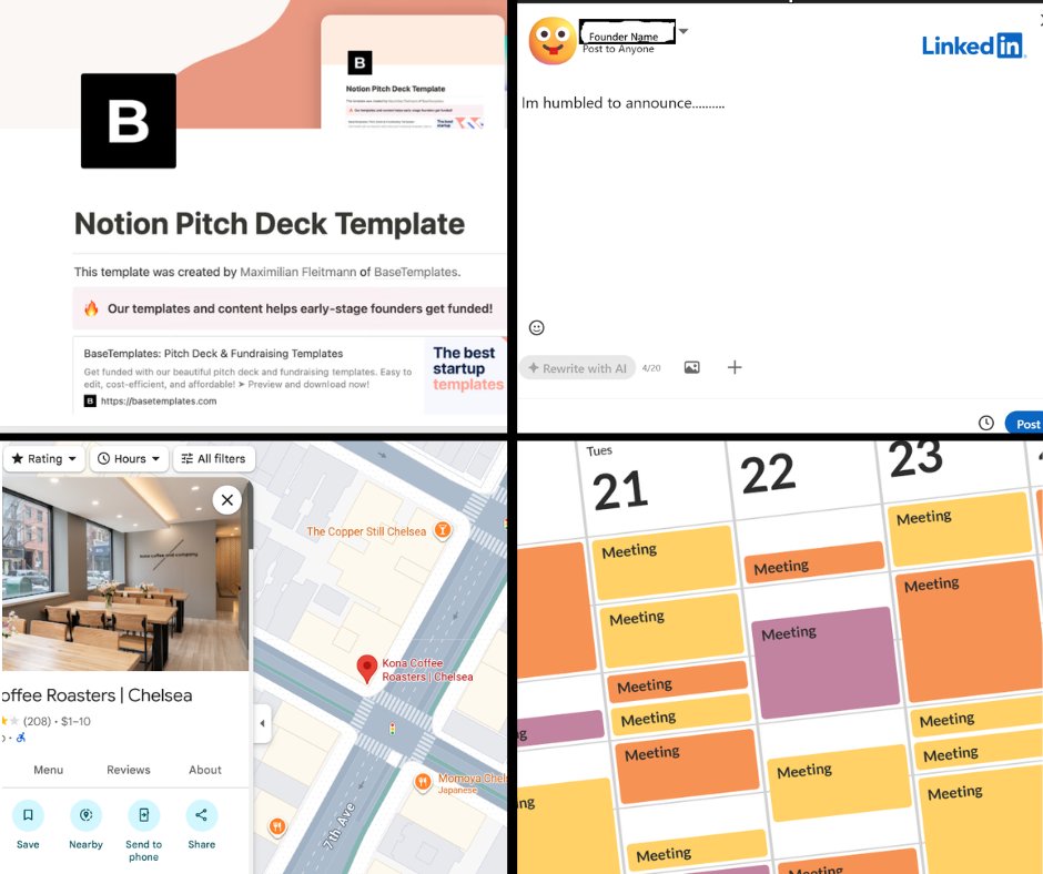 The "we're raising a seed round" starter pack