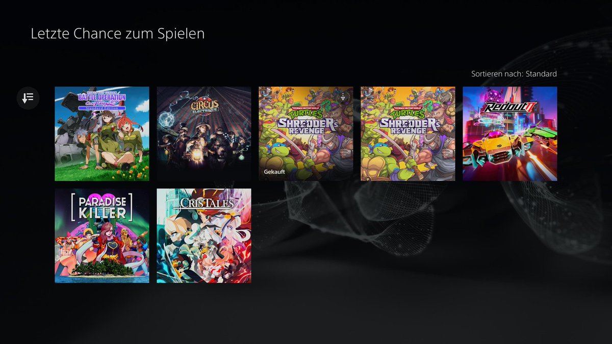 fennelyguy's tweet image. Last Chance to Play got updated. The following games will leave the PS+ Catalog on March 17th.

🕹️Mobile Suit Gundam Battle Operation Code Fairy
🕹️Circus Electrique
🕹️Teenage Mutant Ninja Turtles: Shredder's Revenge
🕹️Redout II
🕹️Paradise Killer
🕹️Cris Tales

#PS4 #PS5 #PSPlus