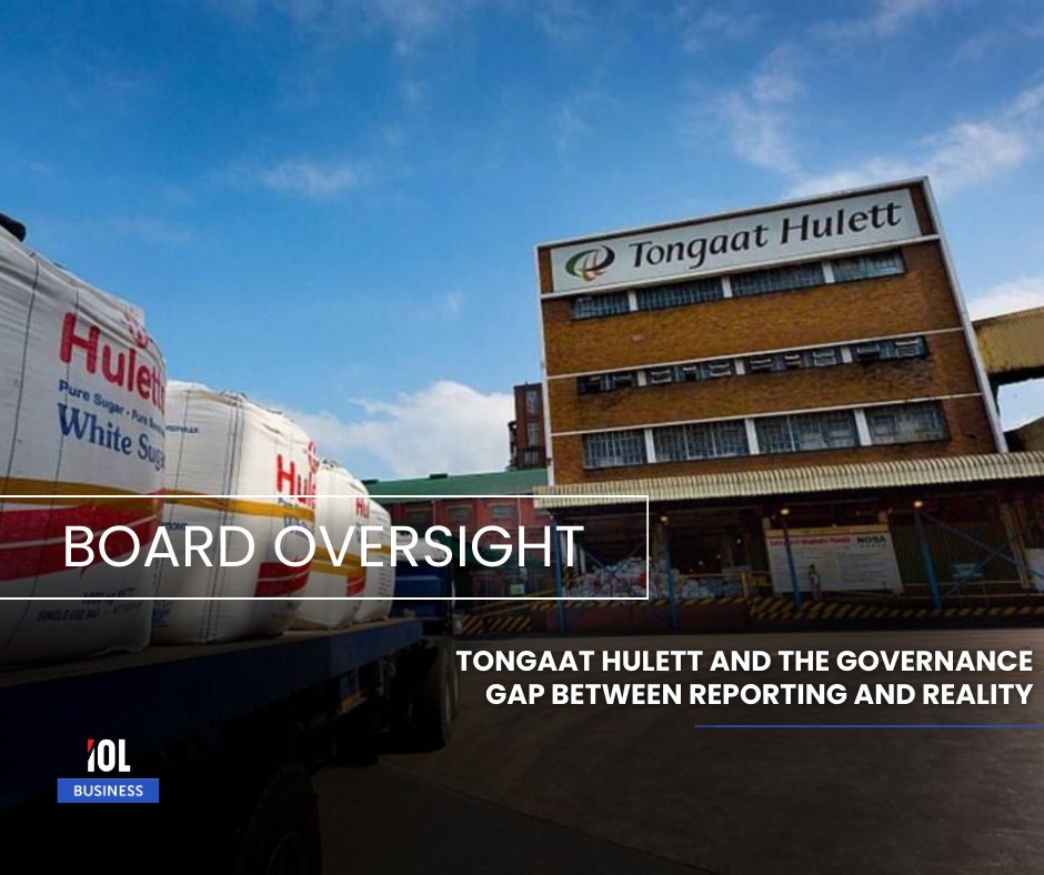 IOL's tweet photo. Despite 30+ years on the JSE, Tongaat Hulett’s governance failed to detect R3.7 billion in accounting irregularities before provisional liquidation.
#TongaatHulett #CorporateGovernance #AccountingIrregularities #BoardOversight
Read on: https://t.co/rbT9vgfCBi https://t.co/5TAKr3d6WF