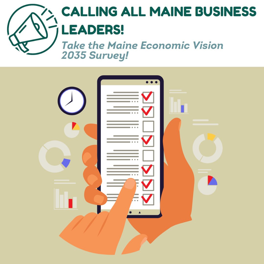 Maine business leaders: we need your voice.

The Maine Economic Vision 2035 Survey takes ~10 minutes, is confidential, and will help shape the  priorities guiding Maine’s economic future.

Take the survey and share with fellow employers: us1se.voxco.com/S2/8/MEV35/?mo…

#MaineBusiness