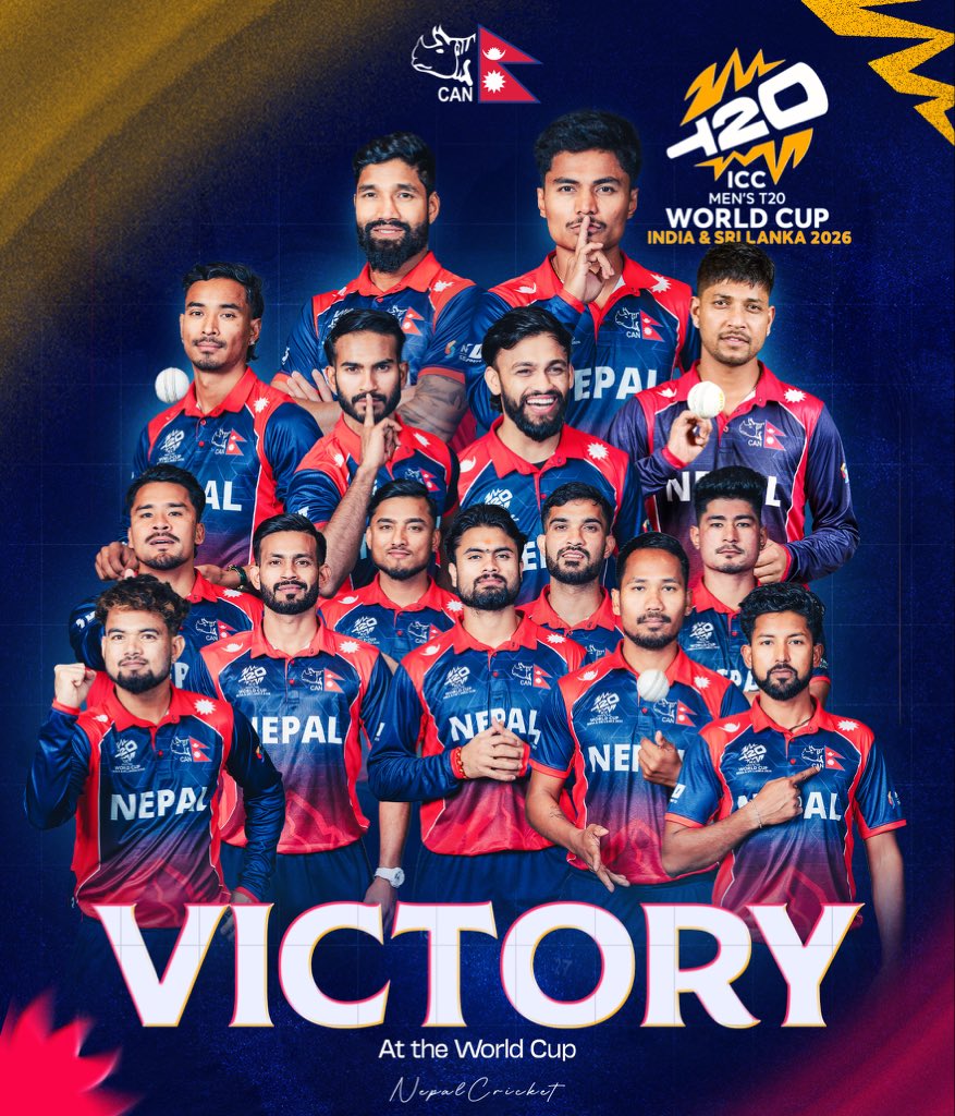 mpdjoshi's tweet image. नेपाली राष्ट्रिय क्रिकेट टिमलाई हार्दिक बधाई र शुभकामना! तपाईंहरूको उत्कृष्ट प्रदर्शन, अटुट जोश र पूर्ण समर्पण यस्तै निरन्तर कायम रहोस्। जय नेपाल !🇳🇵