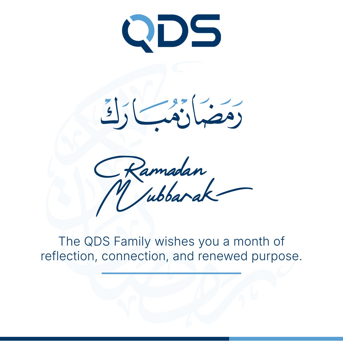 رمضان مبارك
𝐑𝐚𝐦𝐚𝐝𝐚𝐧 𝐌𝐮𝐛𝐚𝐫𝐚𝐤.

A month of reflection.
Of gratitude.
Of quiet strength and meaningful connection.
May this blessed month bring peace to your hearts and light to your homes.

#QDS #RamadanMubarak #qatar #saudiarabia #رمضان_مبارك