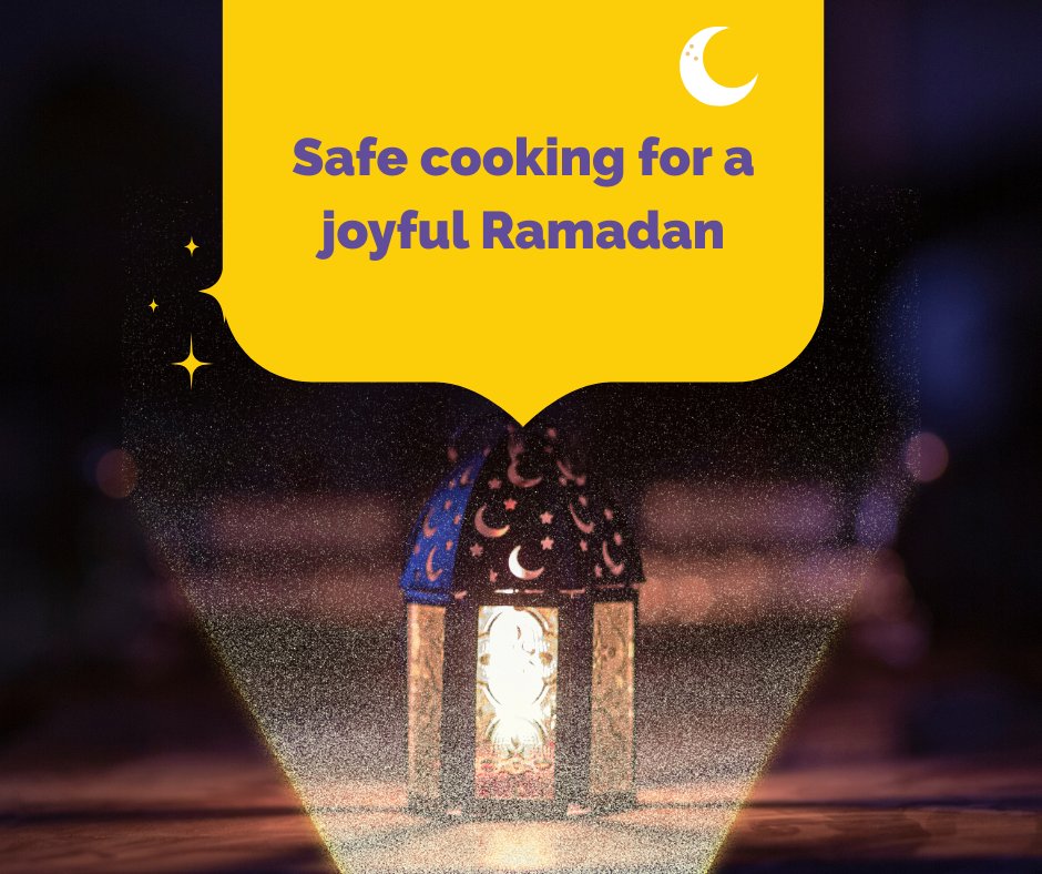ONFireMarshal's tweet photo. We wish everyone observing Ramadan a safe and peaceful month. 🌙 

As you prepare meals and gather with loved ones, remember to: 

▶️stay in the kitchen while cooking  
▶️keep loose clothing away from heat
▶️ test your smoke alarms 

#Ramadan #FireSafety #IftarSafety https://t.co/DaBzLJfk4R