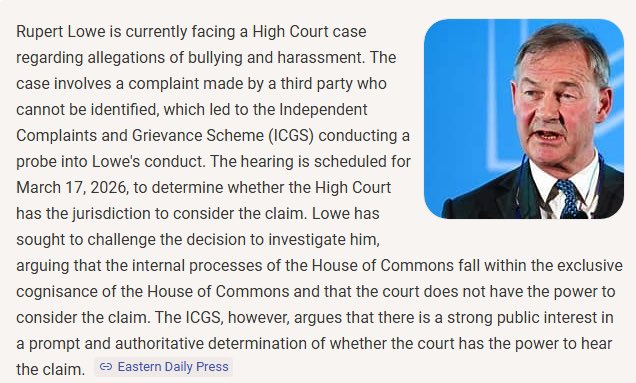 <a href="/RupertLowe10/">Rupert Lowe MP</a> Shouldn’t you be in court Roops? You’re trying to stop this case against you, aren’t you?
