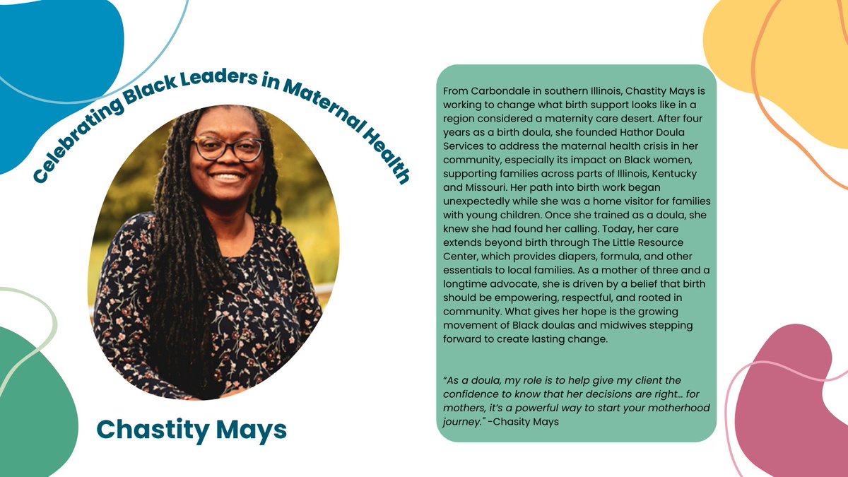 RaisingIllinois's tweet photo. In celebration of Black History month, we're taking time to honor leaders in Black Maternal Health! Learn more about Chastity Mays: https://t.co/xTl7tQJUdd