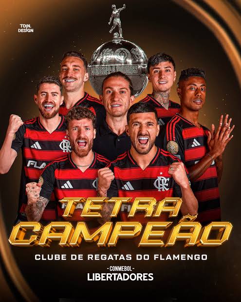 diegoflamengofs's tweet photo. Passando pra lembrar que o Flamengo é o único time brasileiro TETRACAMPEÃO da Libertadores. 
Era só isso mesmo.
Podem voltar a curtir o Carnaval. https://t.co/CGm08JcW6j