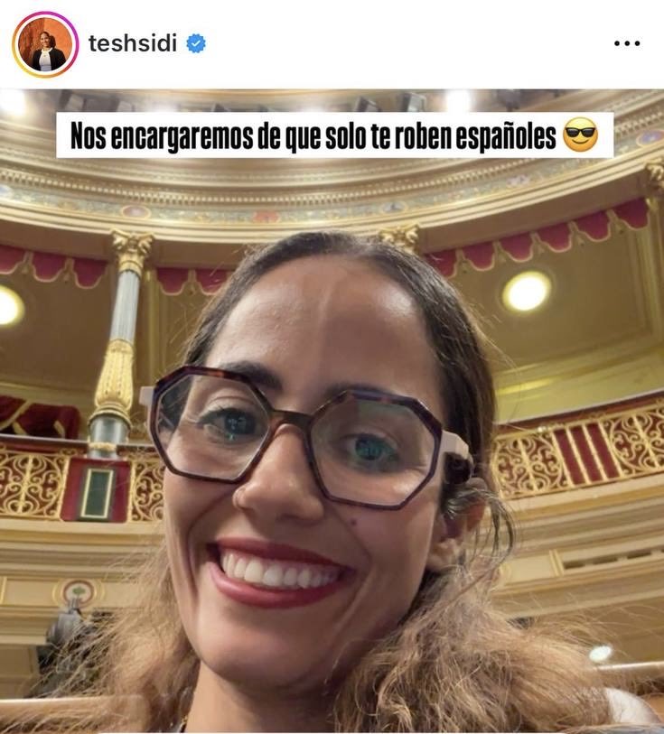 Podemos y sus Diputados.
Con ver el nombre se entiende perfectamente.
Si nacionalizan a los ilegales solo te robarán españoles dice.
Problema resuelto según los Comunistas.🤨🇪🇸