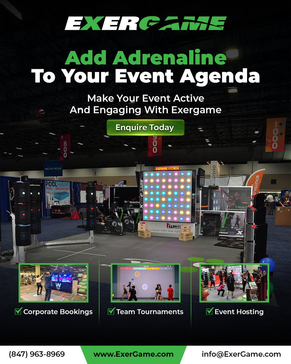 When people move together, they connect differently.

#ExergameFitness brings energy and interaction to corporate events and team programs in a way that feels inclusive, positive, and fun.

Join us now👉: exergame.com

#InteractiveFitness #FitnessTechnology #ILFitness