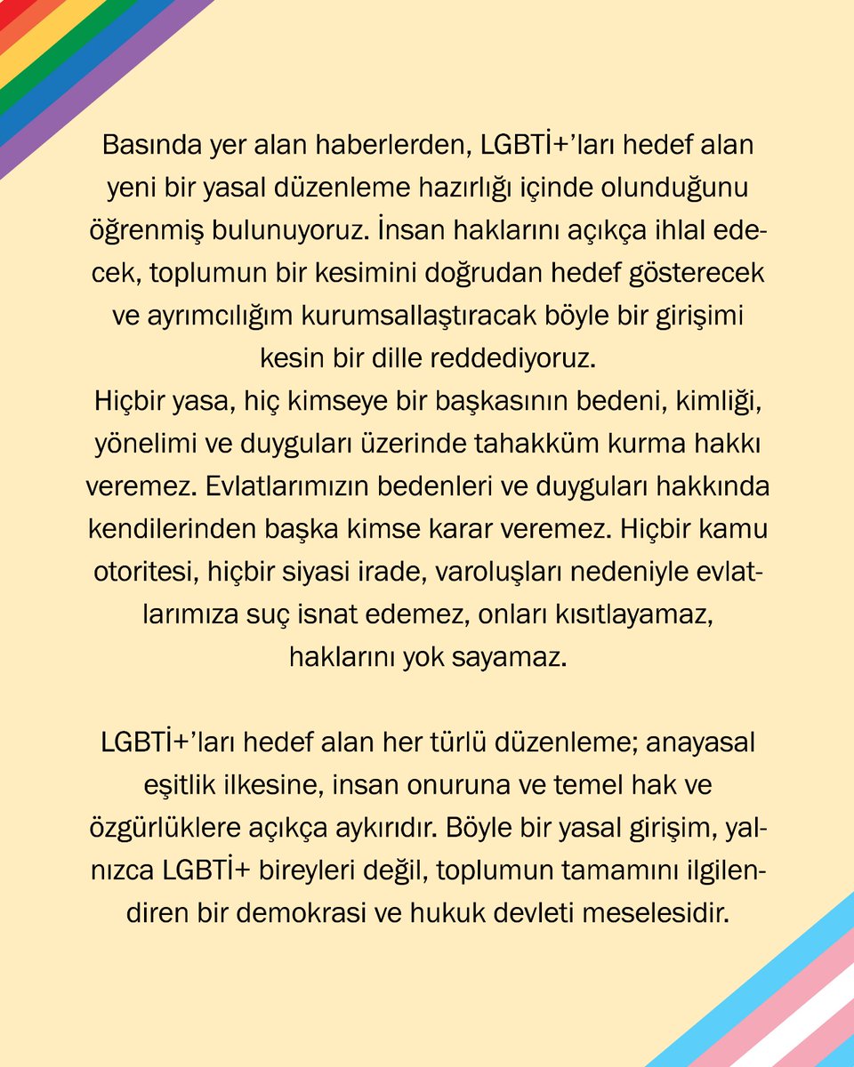 Ankara Gökkuşağı Aileleri Derneği (GALADER) tweet media