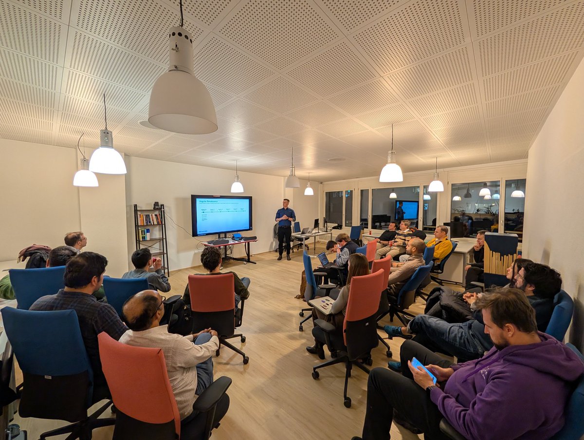 tomastrajan's tweet image. #Angular Meetup Zurich rose from the ashes like a cyber phoenix

First talk about all the new goodies in Angular 20 and 21 by @HaladaMateusz