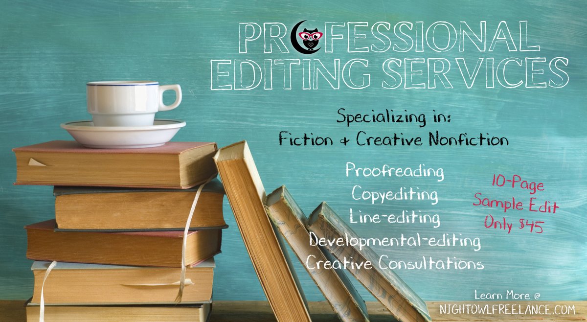 FreelanceOwl's tweet image. Give your story the polish it deserves. 📚✨ Professional editing for fiction &amp;amp; creative nonfiction, from proofreading to developmental edits.

📖 Try a 10-page sample edit for $45!
👉 nightowlfreelance.com

#AmEditing #WritingCommunity #IndieAuthors #WritersOfX #AmWriting