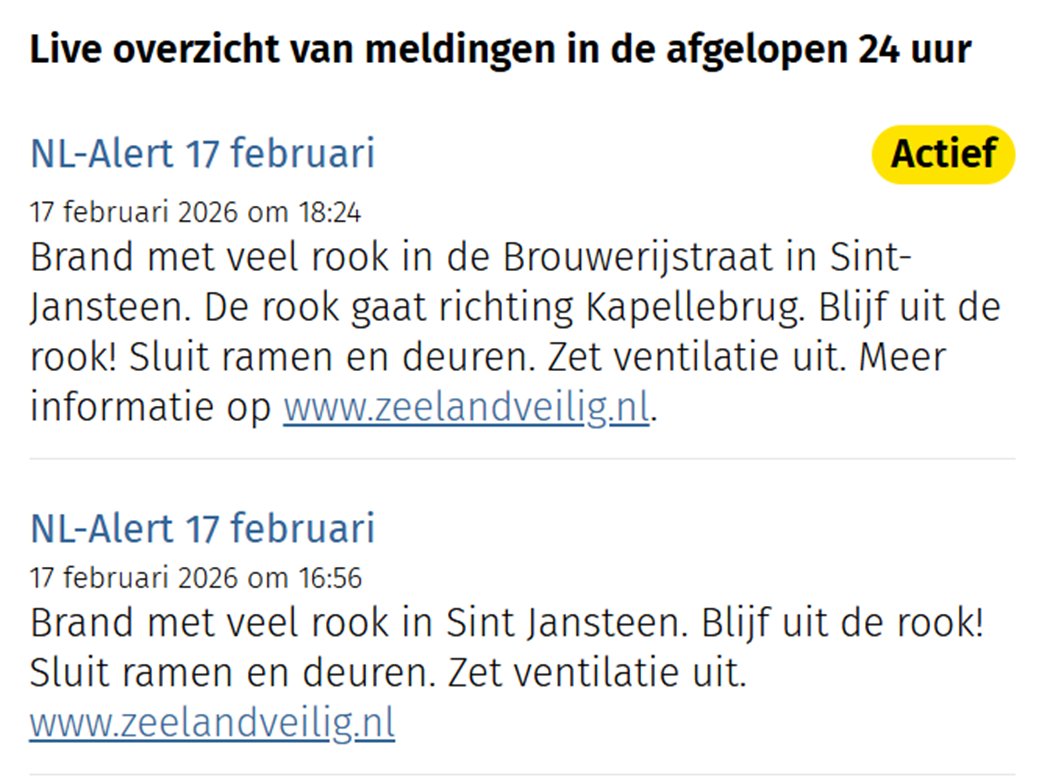 Zeer grote brand in Sint Jansteen