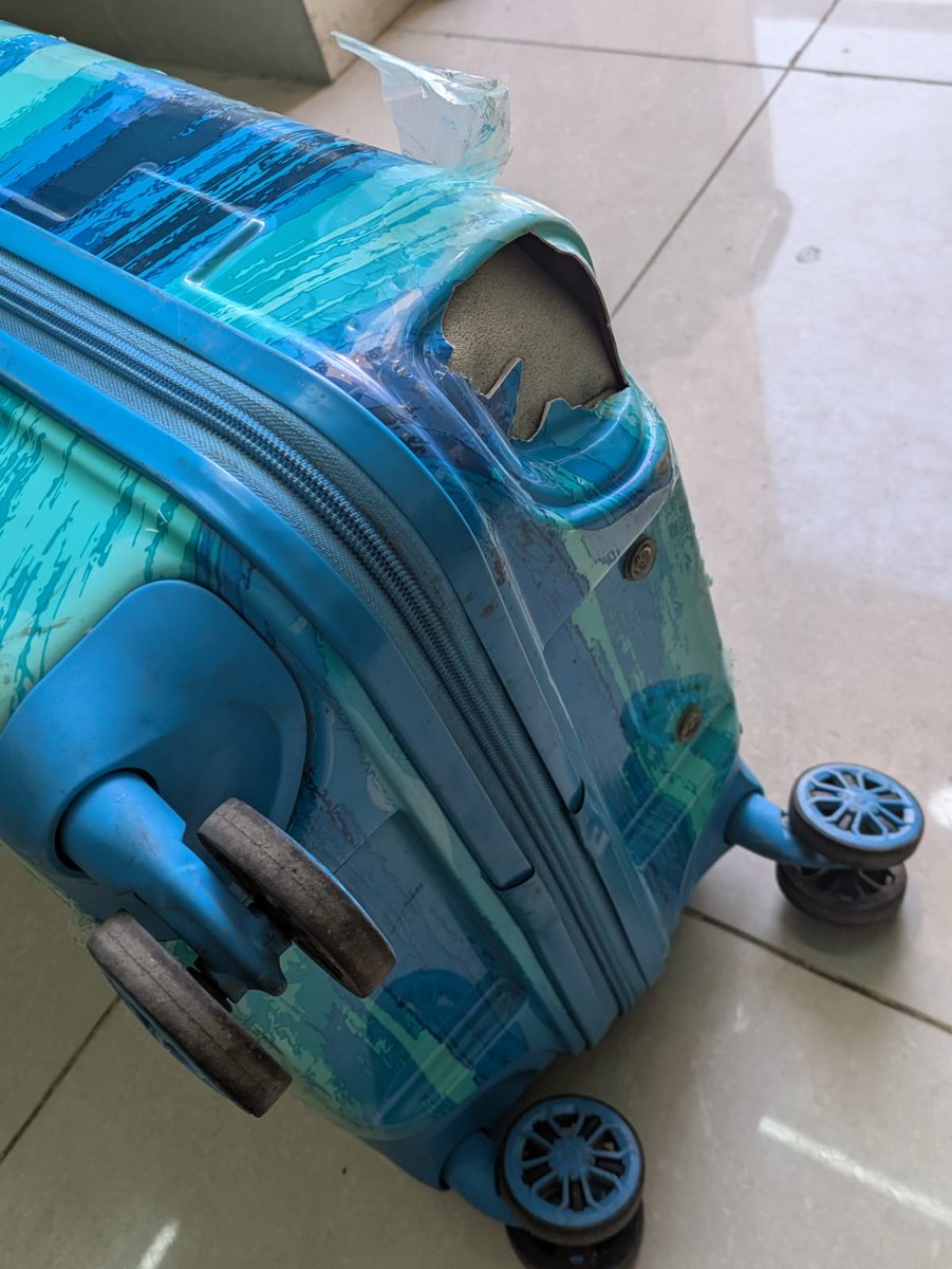 batpateeki's tweet photo. Respected Shri @RamMNK sir 

I traveled with @IndiGo6E on 15 Feb 2026 (PNR: O35DFI) from Visakhapatnam to Patna. My trolley was submitted in proper condition but received at Patna with a broken wheel. IndiGo is offering only ₹2000 voucher, which does not cover the actual price. https://t.co/3qy52ZAG4u