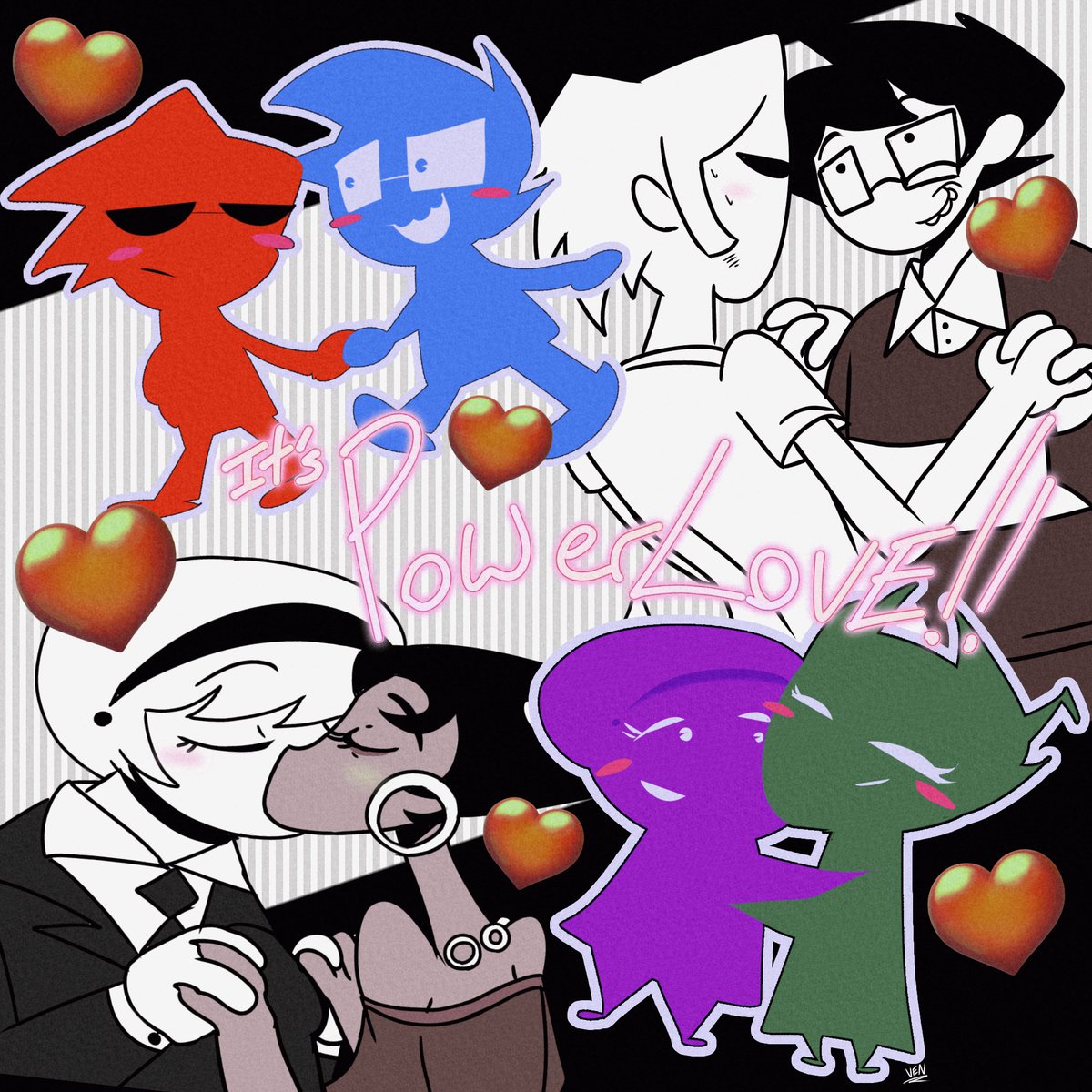 _rockholmes's tweet photo. fanart for #POWERLOVE !!!
 I absolutely loved it loved it loved it !!! and so worth the wait🥹🥹🥹🥹 everyone n theyre mom should read it pretty please its sooo awesomesauce @whyaduck https://t.co/kk1gdwnXgP