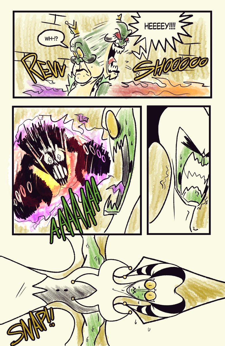 It must be your birthday! 
TWO new pages??

#art #artists #oc #ocart #characterdesign #webcomic #animation #skeleton #boxer #king #frog #storyboard