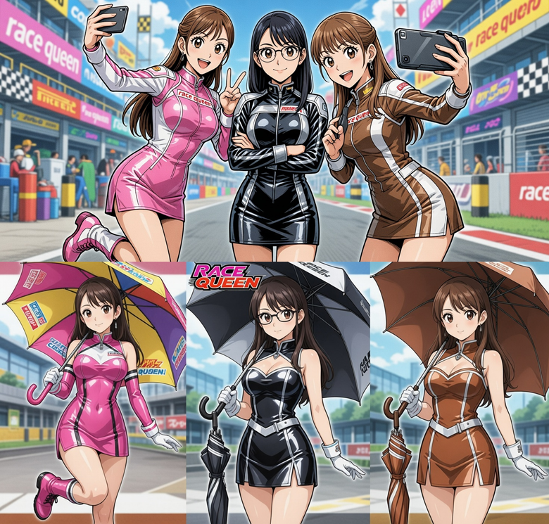 アニメ風にレースクイーンとしてブンブンジャーヒロイン 未来ちゃん