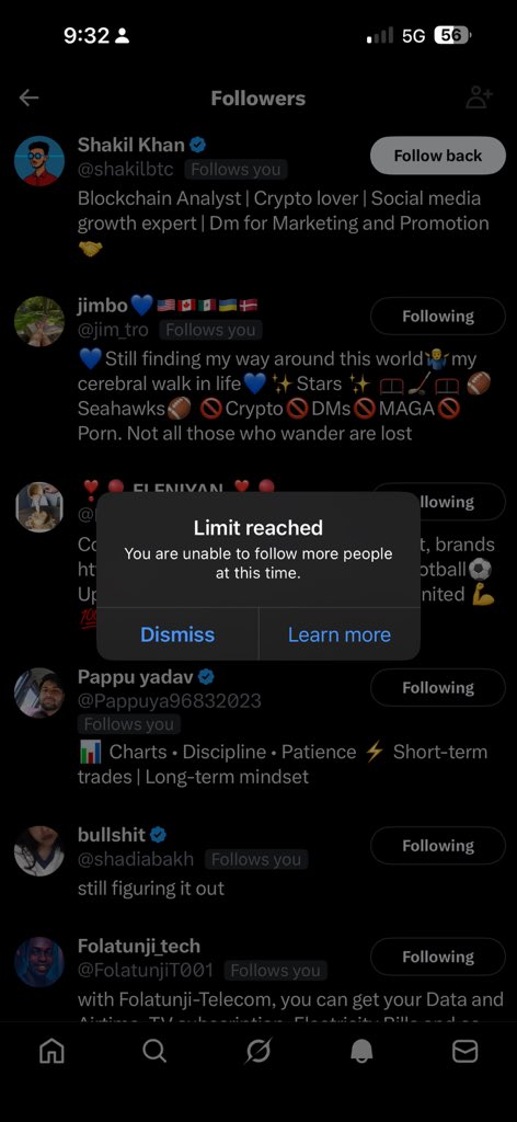 Will follow everyone back after my timeout over 😂