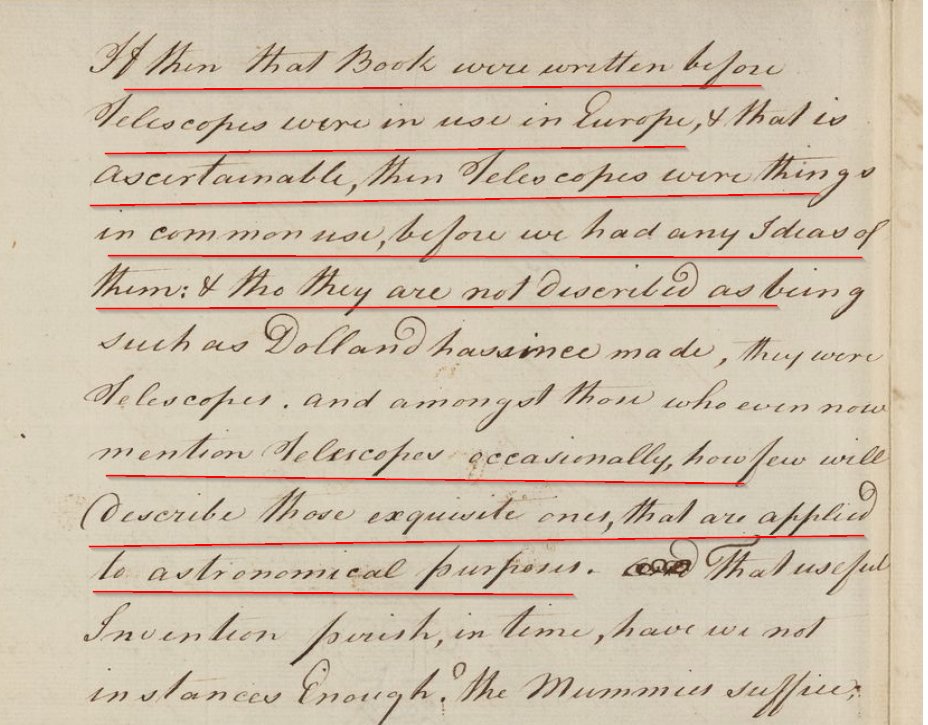 ShreeHistory's tweet photo. Pearce writing in 1783 to @royalsociety  about telescopes being used in India long before Europe. https://t.co/vIQgQOAbUA