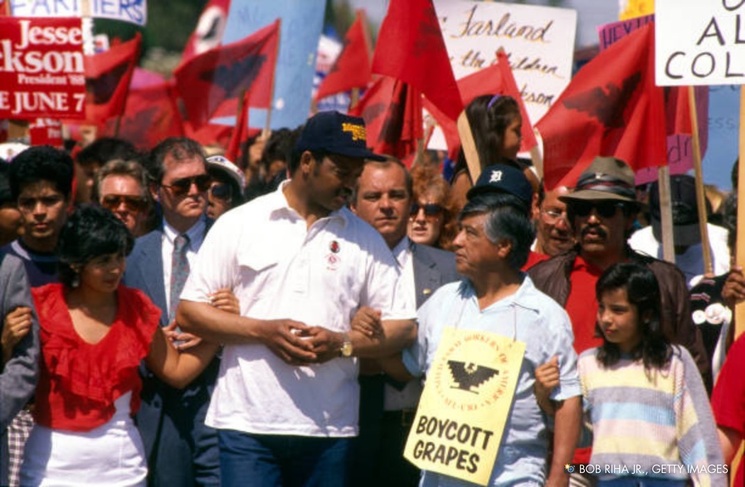 CAgovernor's tweet image. Jen and I mourn the loss of Rev. Jesse Jackson, one of America's greatest civil rights champions.

His footprints are found in every modern movement for justice. In California, he stood with farmworkers in the Central Valley, marched in Los Angeles and Oakland, and inspired